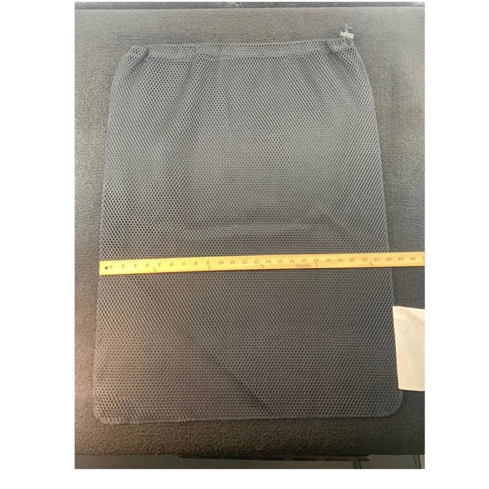 2 Pack‎ Mesh Laundry Bags with Drawstring Black gym gear 24x32 inches